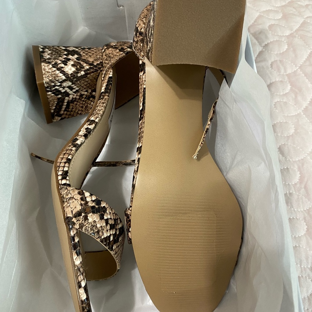 steve madden maris tan snake sandals - Picture 3 of 7